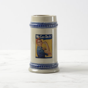 Rosie the Riveter: Strong Women Female Empowerment Beer Stein