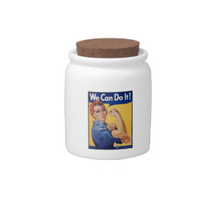 Rosie the Riveter: Strong Women Female Empowerment Candy Jar