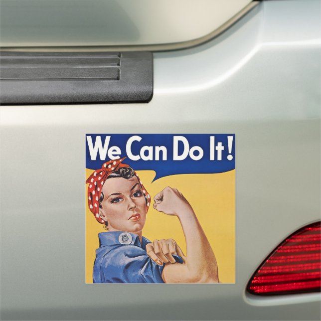 Rosie the Riveter: Strong Women Female Empowerment Car Magnet (In Situ)