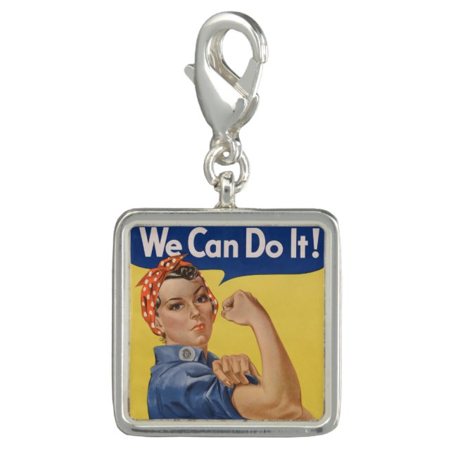 Rosie the Riveter: Strong Women Female Empowerment Charm (Front)