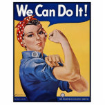 Rosie the Riveter: Strong Women Female Empowerment Cutout<br><div class="desc">Rosie the Riveter, a symbol of female empowerment, emerged during World War II when millions of women entered the workforce to support the war effort. These women, often referred to as "Rosies, " took on traditionally male-dominated jobs in factories and shipyards, proving their capability and determination. Their contributions were vital...</div>