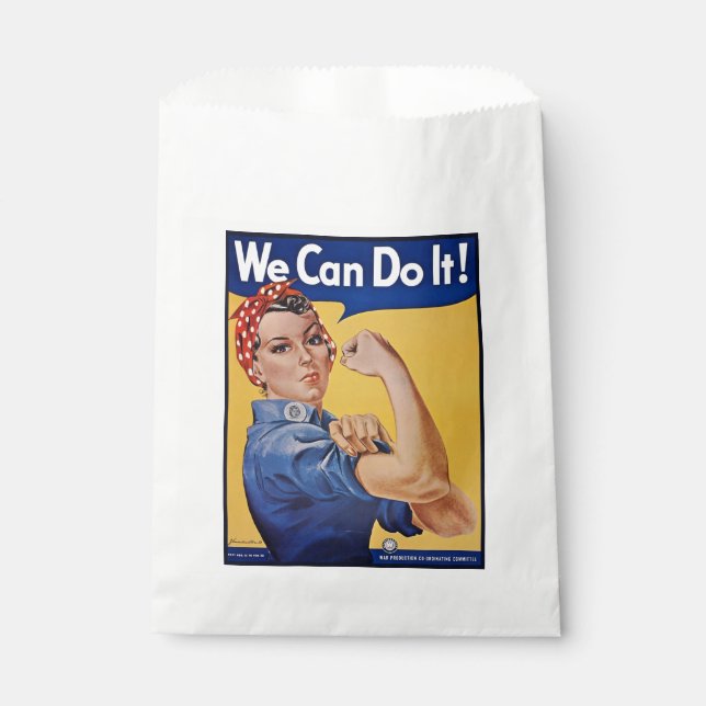 Rosie the Riveter: Strong Women Female Empowerment Favor Bag (Front)