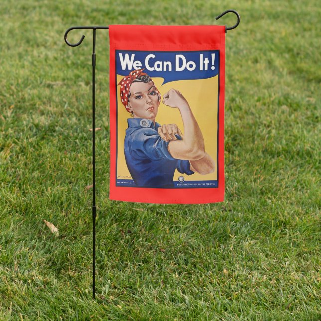 Rosie the Riveter: Strong Women Female Empowerment Garden Flag (In SItu)