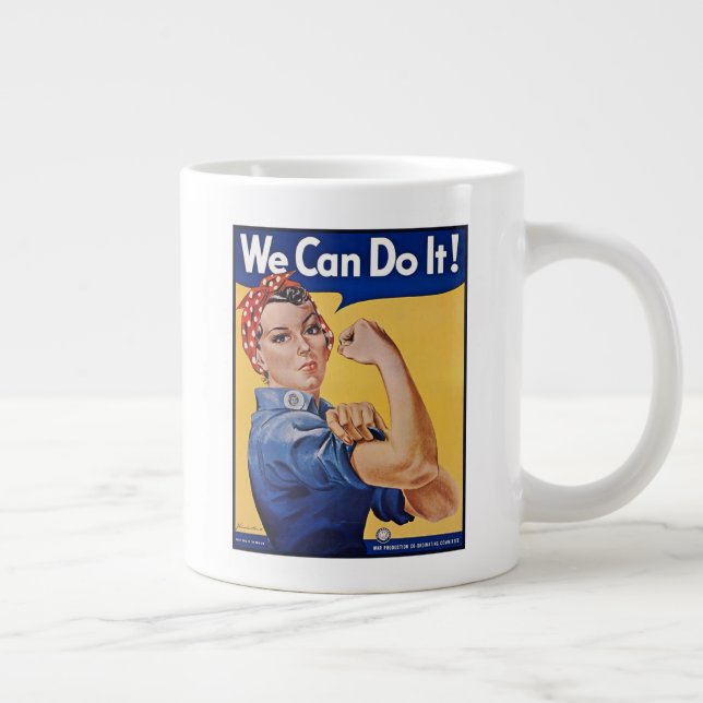 Rosie the Riveter: Strong Women Female Empowerment Giant Coffee Mug (Right)