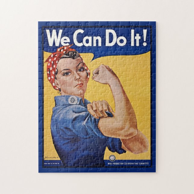 Rosie the Riveter: Strong Women Female Empowerment Jigsaw Puzzle (Vertical)