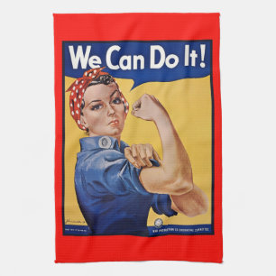 Rosie the Riveter: Strong Women Female Empowerment Kitchen Towel
