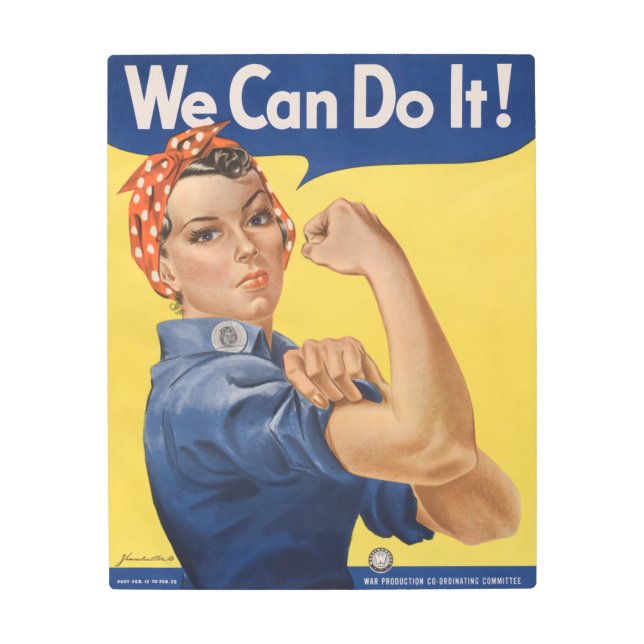 Rosie the Riveter: Strong Women Female Empowerment Metal Print (Front)