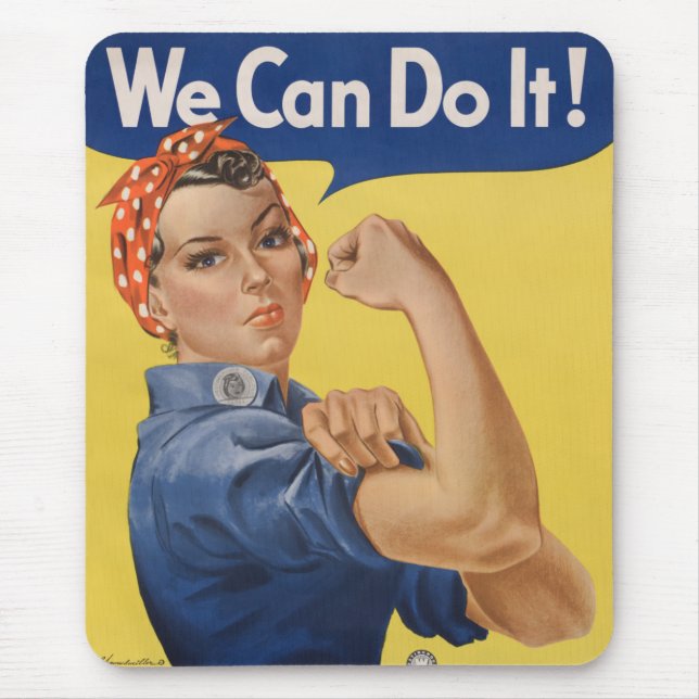 Rosie the Riveter: Strong Women Female Empowerment Mouse Pad (Front)