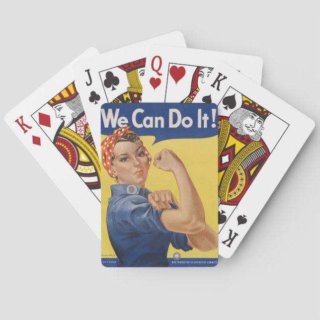 Rosie the Riveter: Strong Women Female Empowerment Poker Cards (Back)