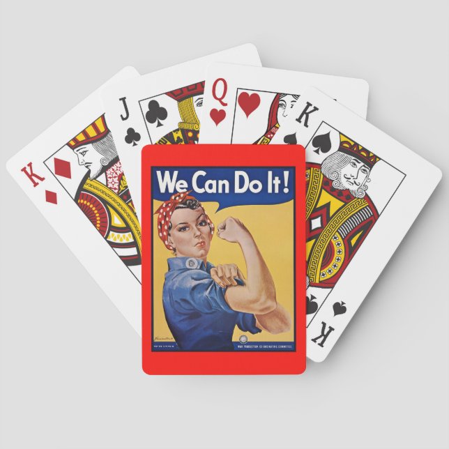 Rosie the Riveter: Strong Women Female Empowerment Poker Cards (Back)