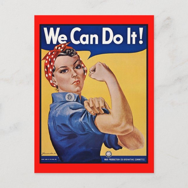 Rosie the Riveter: Strong Women Female Empowerment Postcard (Front)