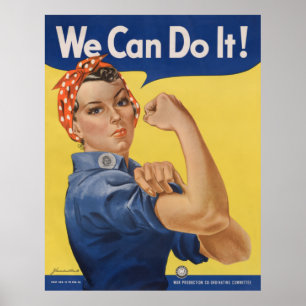 Rosie the Riveter: Strong Women Female Empowerment Poster