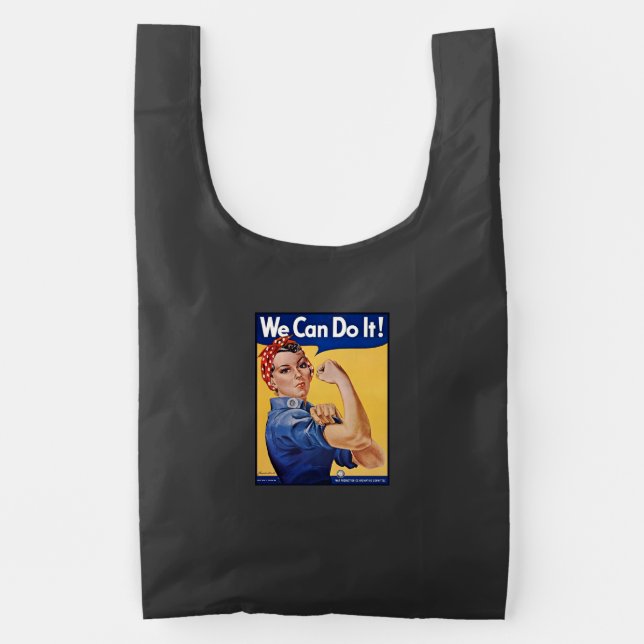 Rosie the Riveter: Strong Women Female Empowerment Reusable Bag (Front)
