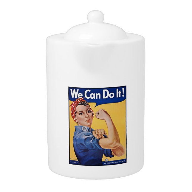 Rosie the Riveter: Strong Women Female Empowerment Teapot (Front)