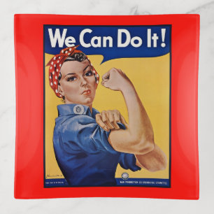 Rosie the Riveter: Strong Women Female Empowerment Trinket Tray
