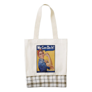 Rosie the Riveter: Strong Women Female Empowerment Zazzle HEART Tote Bag