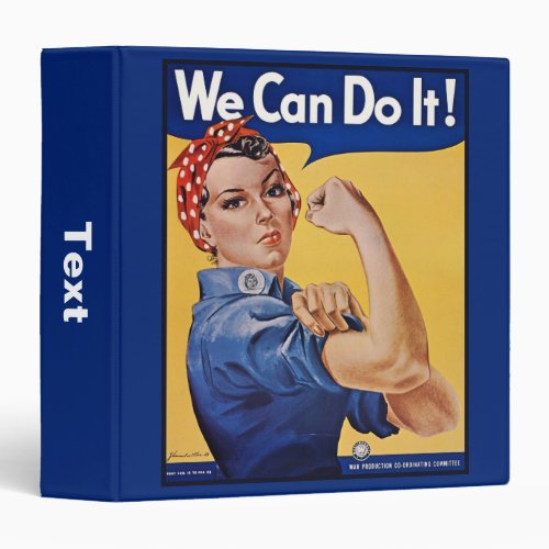 Rosie the Riveter Strong Women in the Workforce  3 Ring Binder