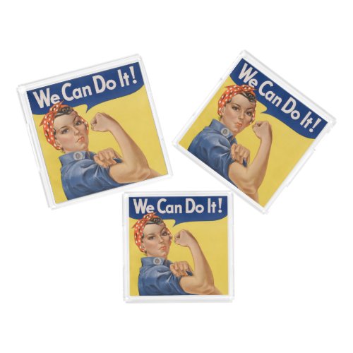 Rosie the Riveter Strong Women in the Workforce  Acrylic Tray