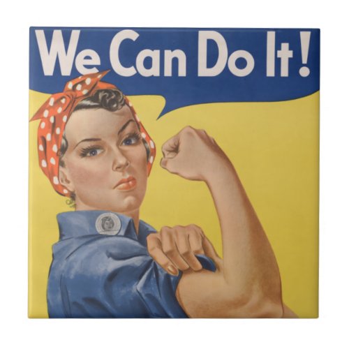 Rosie the Riveter Strong Women in the Workforce  Ceramic Tile