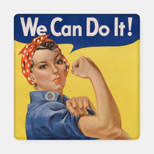 Rosie the Riveter Strong Women in the Workforce  Coaster Set