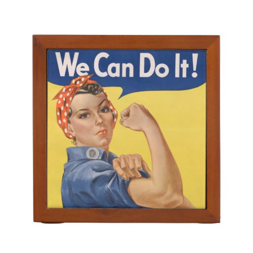 Rosie the Riveter Strong Women in the Workforce  Desk Organizer
