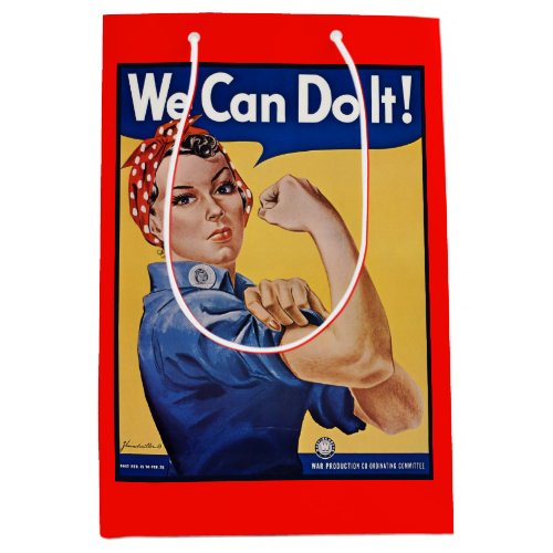 Rosie the Riveter Strong Women in the Workforce  Medium Gift Bag