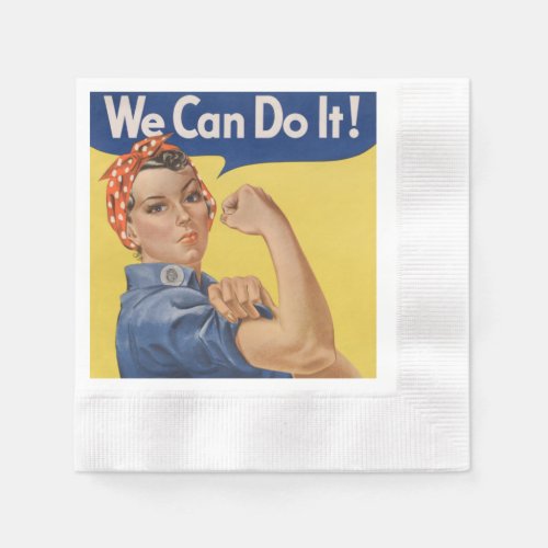 Rosie the Riveter Strong Women in the Workforce  Napkins