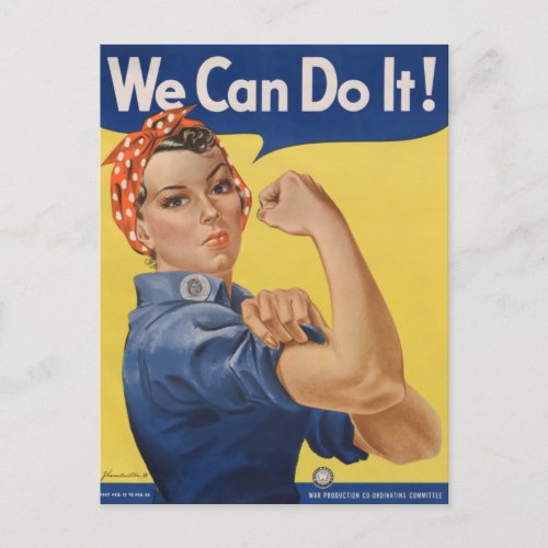 Rosie the Riveter Strong Women in the Workforce  Postcard