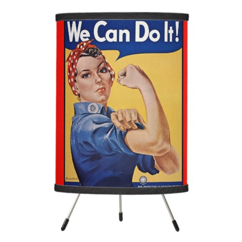 Rosie the Riveter Strong Women in the Workforce  Tripod Lamp