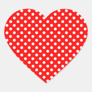 Rosie The Riveter Style Fashion Polka Dots Heart Sticker