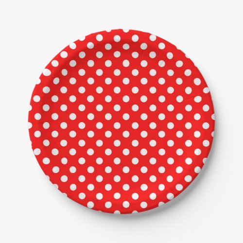 Rosie The Riveter Style Happy Polka Dots Paper Plates