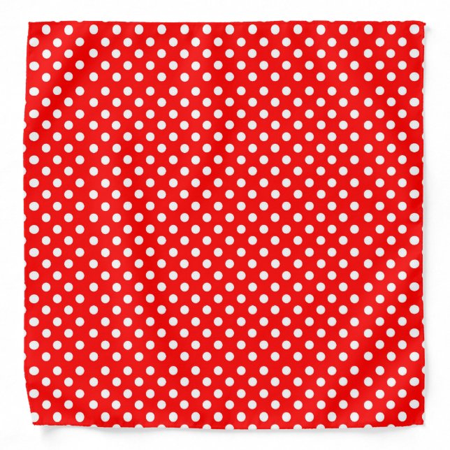 Rosie The Riveter Style Polka Dots Bandana (Front)