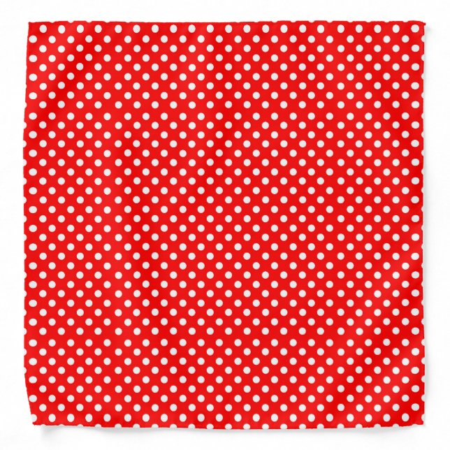 Rosie The Riveter Style Polka Dots Bandana (Front)