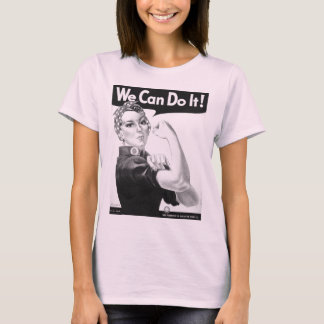Rosie the riveter t-shirt black and white
