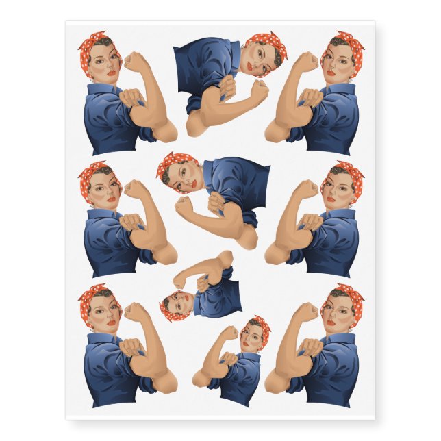 Rosie the Riveter Temporary Tattoos (Front)