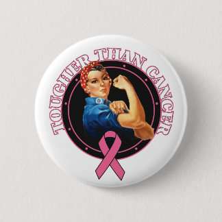 Rosie The Riveter Tougher Than  Breast Cancer Pinback Button
