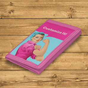 Rosie the Riveter Trifold Wallet