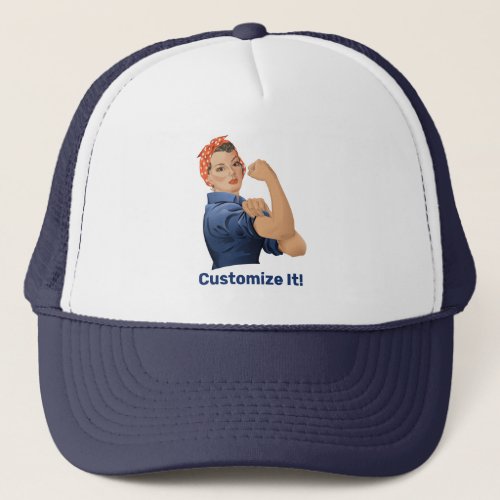 Rosie the Riveter Trucker Hat