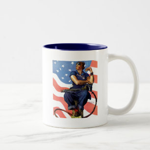 Rosie the Riveter Two-Tone Coffee Mug