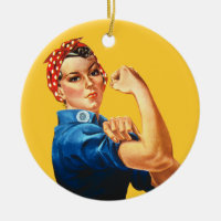 Rosie the Riveter Vintage Feminism Ornament