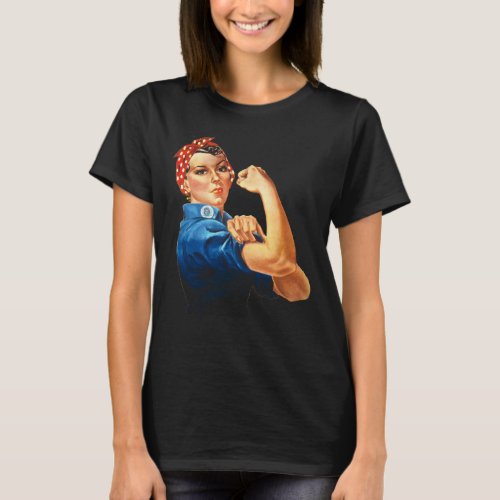 Rosie the Riveter Vintage Feminism T_Shirt