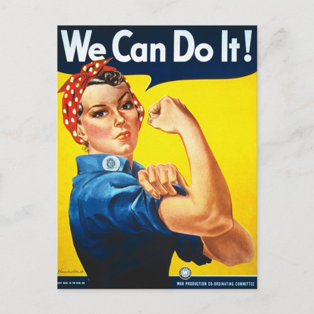 Rosie the Riveter Vintage image Postcard (Front)