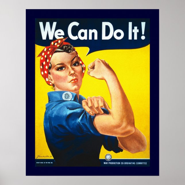 Rosie the Riveter Vintage Poster (Front)