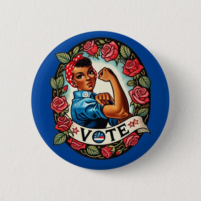 Rosie the Riveter Vote                             Button (Front)