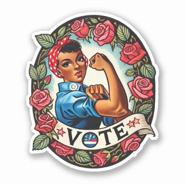 Rosie the Riveter Vote                             Sticker (Front)