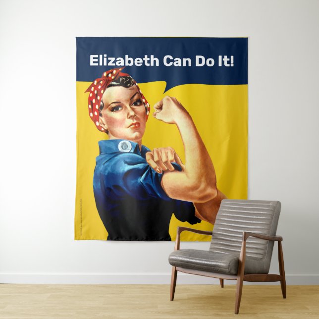 Rosie the Riveter | Wall Tapestries | Personalize (In Situ)