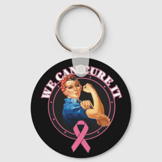 Rosie The Riveter We Can Cure It Breast Cancer Keychain
