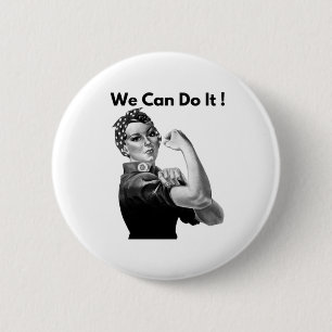 Rosie The Riveter We Can Do It Button