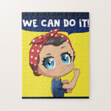 Rosie the Riveter  We Can Do It Chibi Girl Anime
