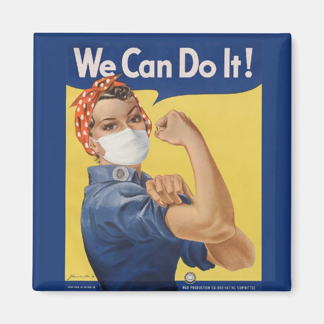 Rosie the Riveter "We Can Do It!" Encouragement Magnet (Front)
